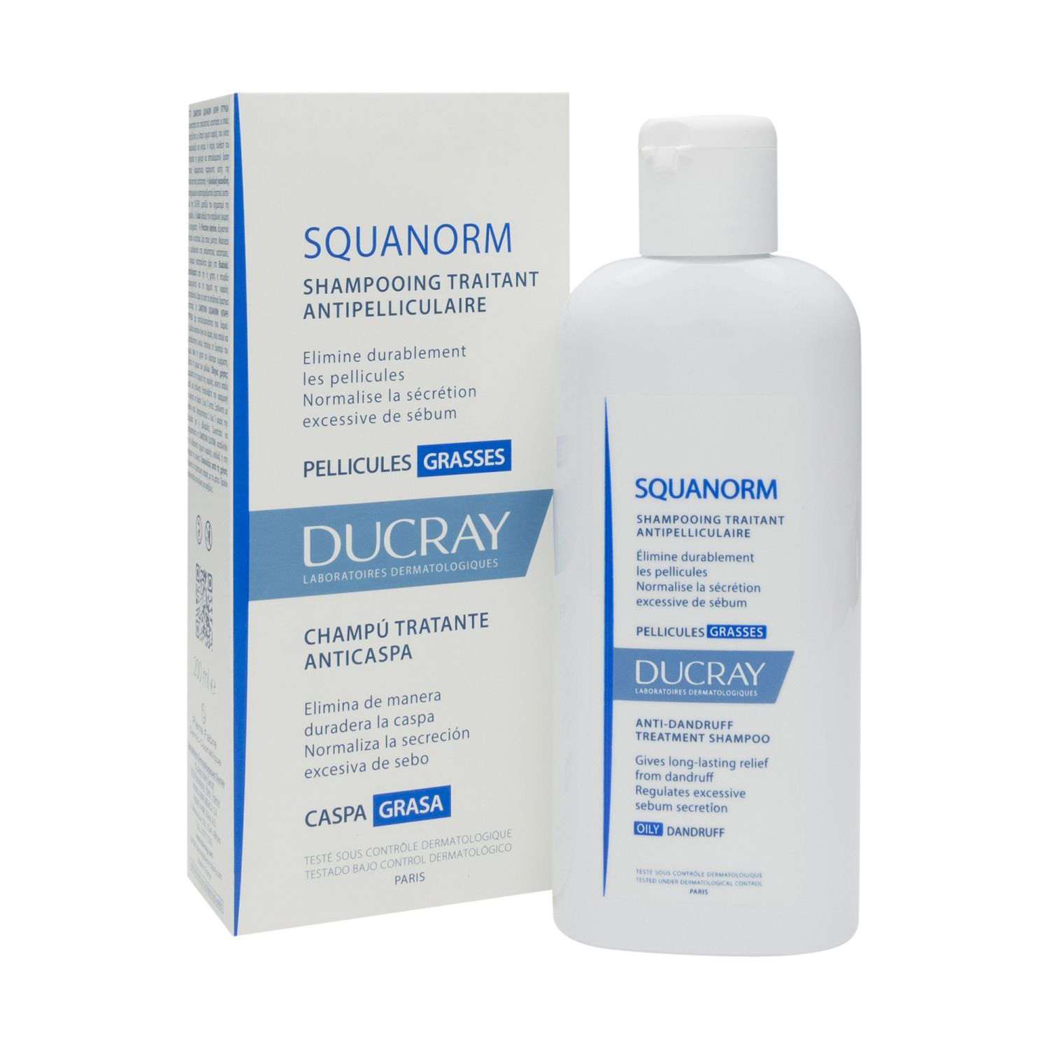 DUCRAY SQUANORM Šampon protiv masne peruti 200ml