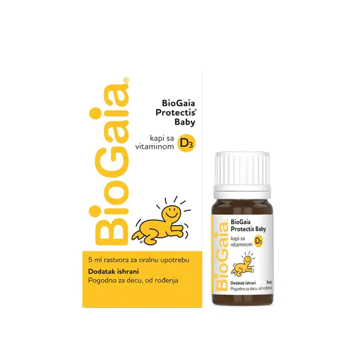 BioGaia Protectis Baby kapi s vitaminom D 5 ml