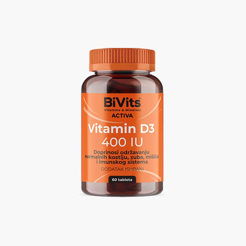 BIVITS Vitamin D3 400 IU 60 tableta BIVITS Vitamin D3 400 IU 60 tableta