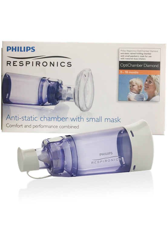 PHILIPS OPTICHAMBER DIAMOND Medicinska međuprostorna komora, višekratna sa maskom w/s , 0-18 mjeseci