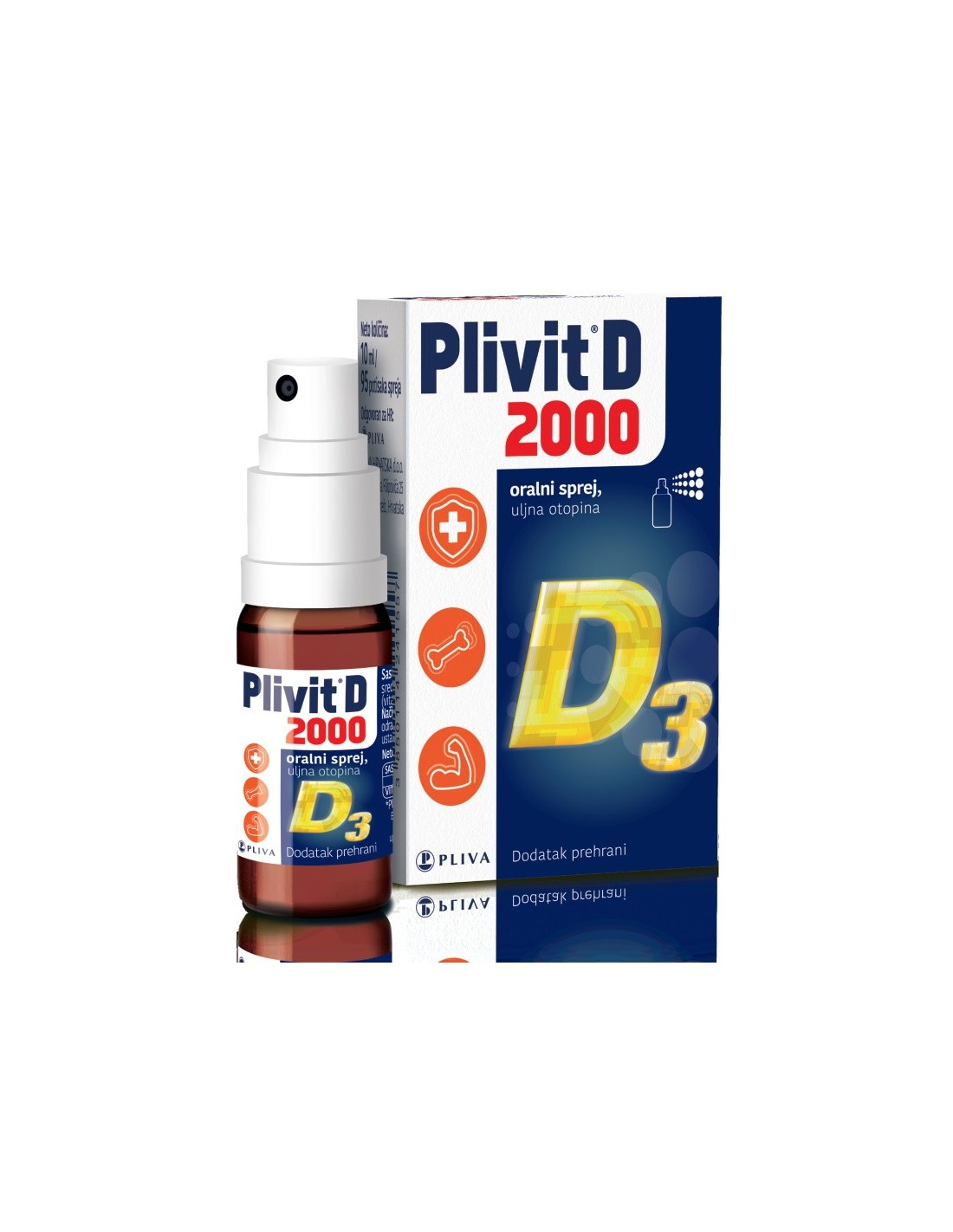 PLIVIT D 2000 Oralni sprej 10ml