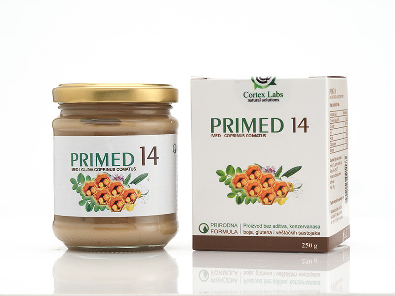 PRIMED 14 COPRINUS 250g, Na bazi meda i gljive Coprinus za bolje varenje i apsorpciju hranljivih materija